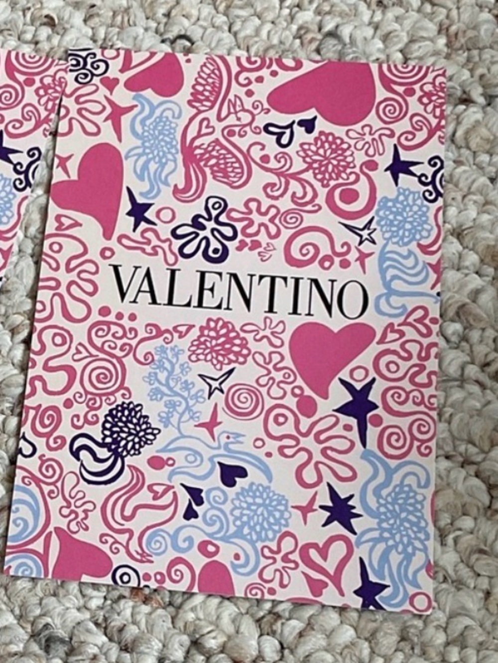 Valentino Pink Multicolor Patterned Card post card April 2026 macys flower show